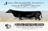 Jauer Dependable Geneticsjauerangus.com/images/2018 Sale/2018 Sale Catalog.pdfJauer Dependable Genetics 41st Annual Angus Bred Female & Bull Sale January 27, 2018 • 1:00 p.m. At