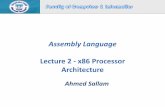 Assembly Language - Ahmed Sallam - Homesallamah.weebly.com/uploads/6/9/3/5/6935631/assembly-2016-f-02.pdf · Intel 8086 (1978) ... MASM Programs use the Microsoft . flat memory model