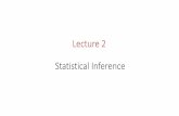 Lecture 2 Statistical Inference - Tohoku University Official ...obata/student/graduate/file/...Unbiased estimates Definition 𝜃 =𝜃 𝑋 1,𝑋2,⋯,𝑋𝑁 is called an unbiased