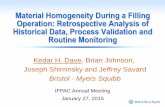 Material Homogeneity During a Filling Operation ... · Material Homogeneity During a Filling Operation: Retrospective Analysis of Historical Data, Process Validation and Routine Monitoring