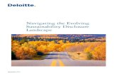 Navigating the Evolving Sustainability Disclosure Landscape · 2 Navigating the Evolving Sustainability Disclosure ... 3 Navigating the Evolving Sustainability Disclosure Landscape