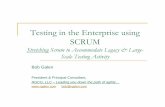 Testing in the Enterprise using SCRUM - QAI QUEST · Testing in the Enterprise using ... Aspects of Agile Scaling ... Cross-Team Planning – SoS coordination, linked goals and backlog
