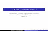 ECE 206: Advanced Calculus 2ece206/Lectures/slides/section1.pdf · ECE 206: Advanced Calculus 2 Department of Electrical and Computer Engineering University of Waterloo ... Divergence