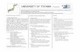 UNIVERSITY OF TOYAMA ( Toyama ) - mext.go.jp · University of Toyama Name of adviser Post Mail address Teaching field(s) Field of research Number of students to be accepted Murakami