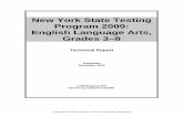 New York State Testing Program 2009: English … york state testing program 2009: ... nystp ela 2009 final transformation constants ... 101 table 46. ela grades 3–8 scale score distribution