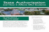 State Authorization - SRU | Slippery Rock University · State Authorization is a legal and regulatory term ... State Authorization and How it Affects SRU Students ... determine in