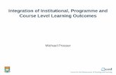 Integration of Institutional, Programme and Course … II...At University Level: Statement of Undergraduate Educational Aims, –University Learning Outcomes At Programme Level: Statement