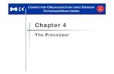 Chapter · State (sequential) elements Store ... Chapter 4 — The Processor — 21. ALU Control ... Combinational logic derives ALU control opcode: ALUOp: Operation: funct; ALU ...