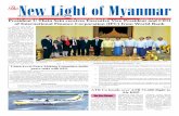 "The New Light of Myanmar" Tuesday 05 February 2013 · Volume XX, Number 291 10 th Waning of Pyatho 1374 ME Tuesday, 5 February, 2013 THEMOSTRELIABLENEWSPAPERAROUNDYOU New Light of
