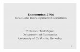 Economics 270c - Econometrics Laboratory, UC …webfac/emiguel/e270c_s09/lecture15.pdfEconomics 270c Graduate Development ... capital in Sri Lanka micro-enterprises (3) Hsieh and Klenow