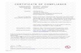 CERTIFICATE OF COMPLIANCE - Siemens AG · CERTIFICATE OF COMPLIANCE ... 3RW4047 30 hp 40 hp 75 hp 100 hp 106 A . ... (only in combination with Manual Motor Controller 3RV2)
