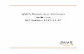 AWS Resource Groups - Welcome Resource Groups Welcome Table of Contents Welcome 1 Actions ...