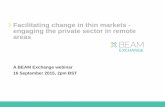 Facilitating change in thin markets - engaging the private ... · Facilitating change in thin markets - engaging the private sector in remote ... Demand - Supply Rural Markets Project