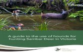 A guide to the use of hounds for hunting Sambar Deer in ... · | A guide to the use of hounds for hunting Sambar Deer in Victoria Page | 1 Contents Introduction 3 Hound hunters’