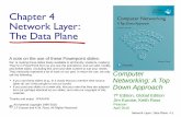 Chapter 4 Network Layer: The Data Plane - University of … Overview of Network layer • data plane • control plane 4.2 What ’ s inside a router 4.3 IP: Internet Protocol •