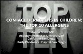 CONTACT DERMATITIS IN CHILDREN: THE TOP 10 … 325... · CONTACT DERMATITIS IN CHILDREN: THE TOP 10 ALLERGENS ... • patch testing recommend testing for Amerchol 101 and mix ...