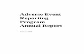 Adverse Event Reporting Program Annual Report · Adverse Event Reporting Program Annual Report 5 ... five acute care patients per day, ... Adverse health events and incident reporting