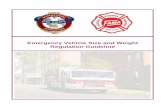 Emergency Vehicle Size and Weight Regulation Guideline · Emergency Vehicle Size and Weight Regulation Guideline . ... Size and weight regulations applicable to emergency ... Fire