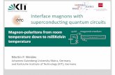 Interface magnonswith superconducting quantum circuit tone (GHz) /2 1 dispersive resonator shift 2 /2 1 3 /2 1 4 /2 Multi-photon transitions determine qubit parameter EJ, EC Koch et