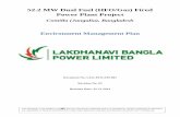 52.2 MW Dual Fuel (HFO/Gas) Fired Power Plant Project Management Plan 11 b.pdf · 52.2 MW Dual Fuel (HFO/Gas) Fired Power Plant Project Comilla (Jangalia), Bangladesh Environment