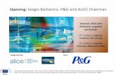 Opening: Sergio Barbarino. P&G and ALICE Chairman · P&G and ALICE Chairman . Activities performed partially in the frame of WINN, SETRIS & SENSE Projects. WINN, ... Chains Global