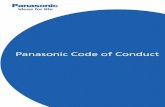 Panasonic Code of Conduct€¦ ·  · 2018-04-06Public Relations and Advertising ... of our Management Philosophy and take the initiative in implementing it. ... This Code of Conduct