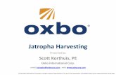 Jatropha Harvesting - Oxbo International Corp builds …€¦ ·  · 2016-09-30Oxbo’s Interest in Jatropha •As a leader in niche market agriculture, Oxbo understands the demands