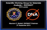 Scientific Working Group for Materials Analysis - …ies.krakow.pl/conferences/epg2010/mb.pdf · Scientific Working Group for Materials Analysis – SWGMAT 2010 update Maureen C.