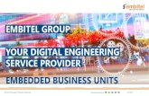 EMBITEL GROUP YOUR DIGITAL ENGINEERING … · Part of the German diconium group: ... Networking and Diagnostics ... AUTOSAR, MISRA and ISO 26262 standards HMI, ...