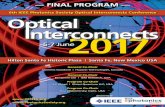 6th IEEE Photonics Society Optical Interconnects ... · facilitate the collaboration required to drive new interconnect architectures and technologies ... optimization and planning