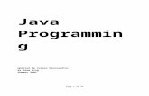 Java Programming · Web viewJava Programming Updated by Carman Neustaedter By Adam King Summer 2001 Java Introduction Java is an object-oriented programming language like C++. In