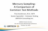 Mercury Sampling: A Comparison of Common Test Methods · Mercury Sampling: A Comparison of Common Test Methods ... with ECA limits or to meet site specific periodic ... •Analysis