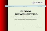 SIGMA NEWSLETTER - christuniversity.in€¦project India’s largest private telecom company Reliance Infocom ... Chairman of Finance Committee and Member of Employees Stock