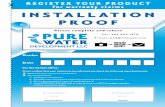 REGISTER YOUR PRODUCT for warranty claims …purewater.webdog.nl/files/Manual_ECOII.pdf · INSTALLATION PROOF REGISTER YOUR PRODUCT for warranty claims Please complete and return
