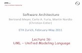 Software Architecture - ETH Zse.inf.ethz.ch/courses/2011a_spring/soft_arch/lectures/16_softarch... · Software Architecture ... Entities of models and their (possible) relations ...