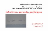 Infinitives, gerunds, participles - AAIieas.unideb.hu/admin/file_10115.pdf · BTAN11006BA/BTAN1104OMA The structure of English: The noun phrase and the verb phrase 24/10/2017 Lecture