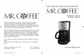 User Manual /Manual del Usuario - Shop Coffee Makers, … · User Manual /Manual del Usuario Coffeemaker / Cafetera VM Series / Serie VM ©2012 Sunbeam Products, Inc. doing business