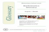 Elementary School Level Glossary - steinhardt.nyu.edu · Elementary School Level Glossary Mathematics Glossary ... divisibility test skúška deliteľnosti ... mental math mentálna
