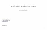 Planning Useful Evaluation Systems: Worksheets, … · PLANNING USEFUL EVALUATION SYSTEMS - WORKSHEETS - ... DATA ANALYSIS PLAN ... a quick review of the steps in the model to determine