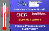1 0 Columbus - October 22, 2015 1 8 0 SNDR Denitrification ... · BFP Filtrate, 2012. BFP Filtrate Ammonia 2010 with Co- ... • Pump and Blower equipped with VFD • Typically air