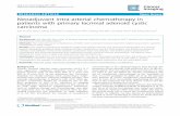 RESEARCH ARTICLE Open Access Neoadjuvant intra … · Neoadjuvant intra-arterial chemotherapy in patients with primary lacrimal adenoid cystic carcinoma ... and phlebitis.