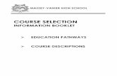 COURSE SELECTION - Massey-Vanier High Schoolmasseyvanier.etsb.qc.ca/files/2017/03/MVHS-Course-Selection... · If you plan to attend CEGEP ... Physics. For a more detailed list, ...