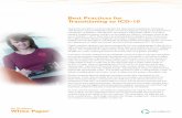 Best Practices for Transitioning to ICD-10 - Emdeon Practices for Transitioning to ICD-10. ... hospitals and health systems must test ... categorize coding errors to ensure that mistakes