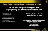 “Atrium Design Strategies for Daylighting and Natural … Nov. 2003 USGBC : International Conference Atrium Cooling Strategies The following strategies were investigated Natural
