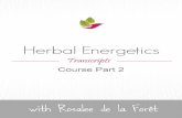 Herbal Energetics Course Part II - … Energetics Course Part I 6 Slide 25 Here are three ways: Observation, taste, and recorded systems of classification, which I basically mean other