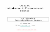 CE 213A Introduction to Environmental Sciencehome.iitk.ac.in/~anubha/L7.pdf · CE 213A Introduction to Environmental Science L 7 : ... 15.ppt. Pros • Most abundant ... • Major