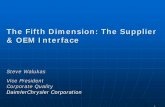The Fifth Dimension: The Supplier & OEM Interface - … Process Audit Examples/Layered...The Fifth Dimension: The Supplier & OEM Interface Steve Walukas Vice President Corporate Quality