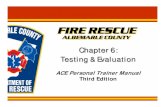 Chapter 6: Testing & Evaluation - Albemarle County, … 6: Testing & Evaluation ACE Personal Trainer Manual Third Edition Introduction • Some purposes of fitness testing include: