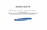 Samsung S275 User guide - Bell Customer Support …support.bell.ca/.../Samsung-EN/Samsung_S275_user_guide.pdfIntellectual Property All Intellectual Property, as defined below, owned