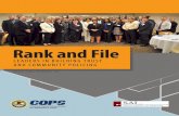 Rank and File - ric-zai-inc.com · Community Oriented Policing Services, ... The 40 participants in the COPS Office Rank and File Forum serve as some of our nation’s . ... about